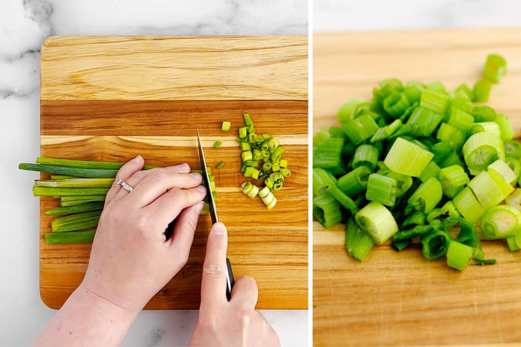 Cutting Green Onions Into Coins