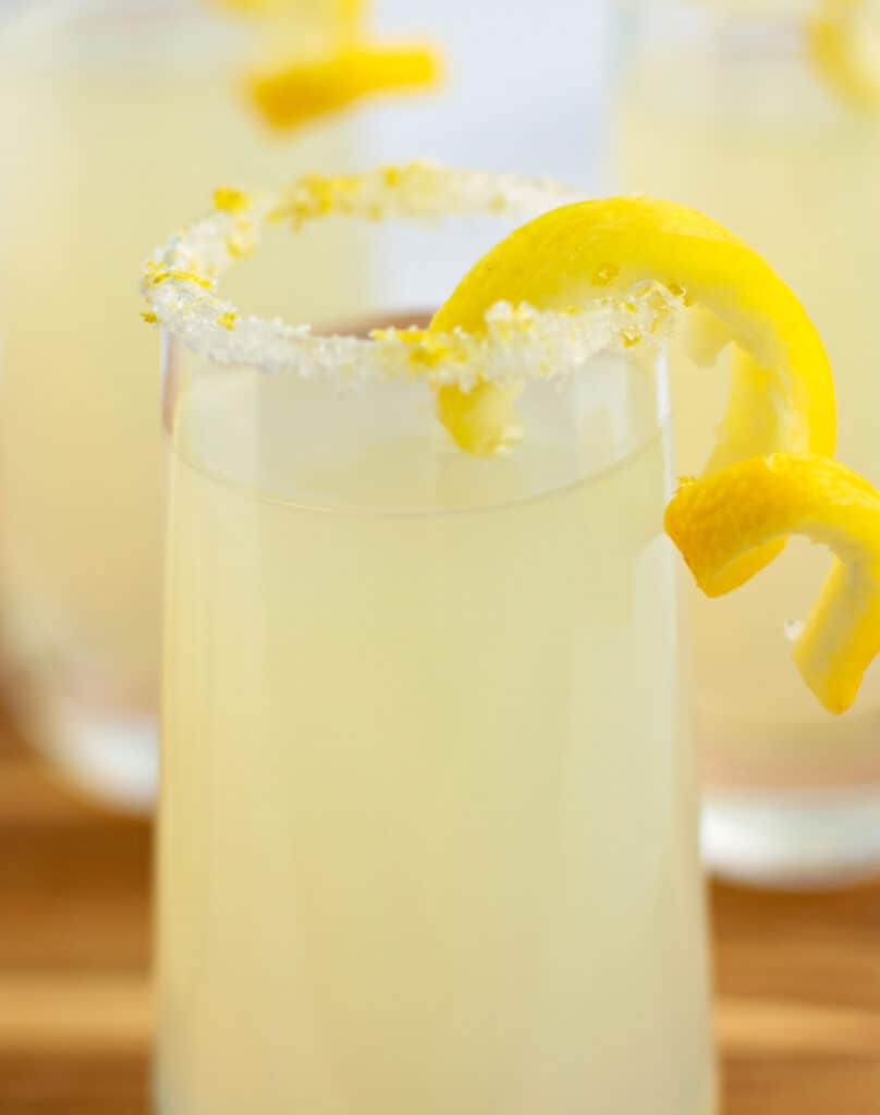 Closeup Lemon Twist Garnish