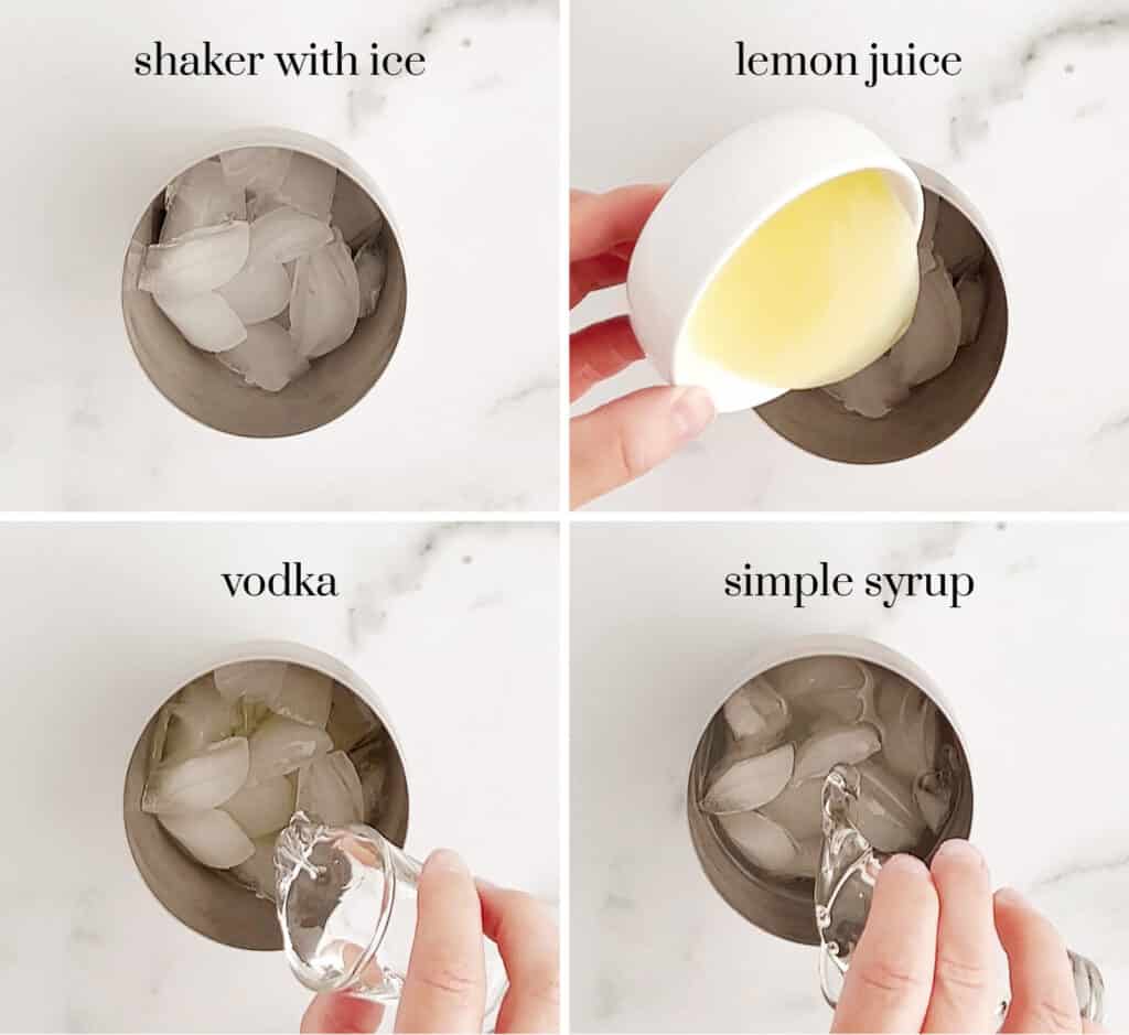 Adding Ingredients to Cocktail Shaker