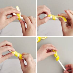 Twist Lemon Peel Using End of a Spoon