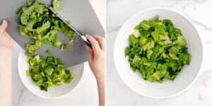 Add Lettuce to White Bowl