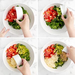 Add Ingredients to White Bowl