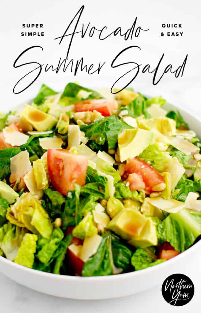 Avocado Tomato Romaine Salad Pin 6