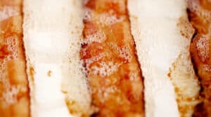 Sizzling Bacon and Grease Close Up