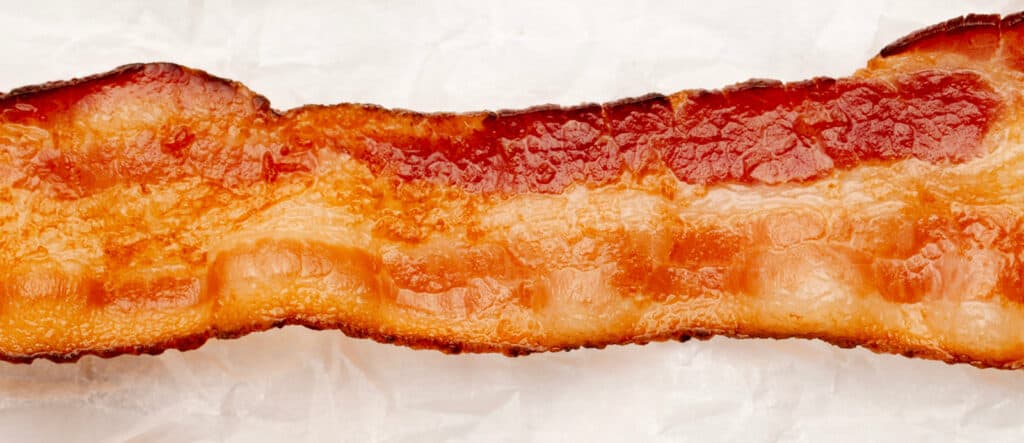 One Strip of Cooked Bacon