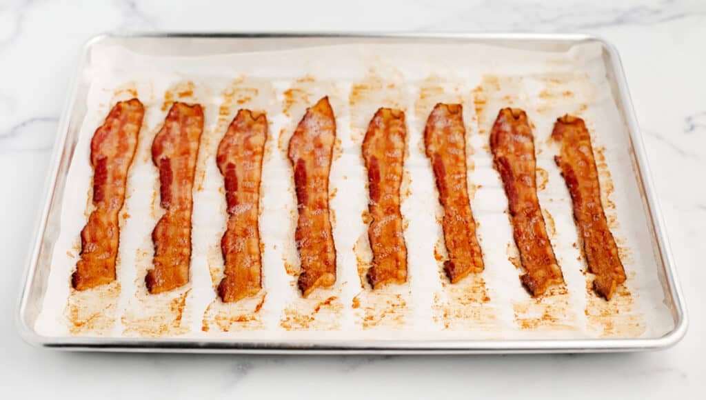 Cooked Baking on Metal Sheet with Parchment Paper