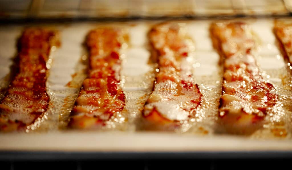 Bacon Cooking in the Oven