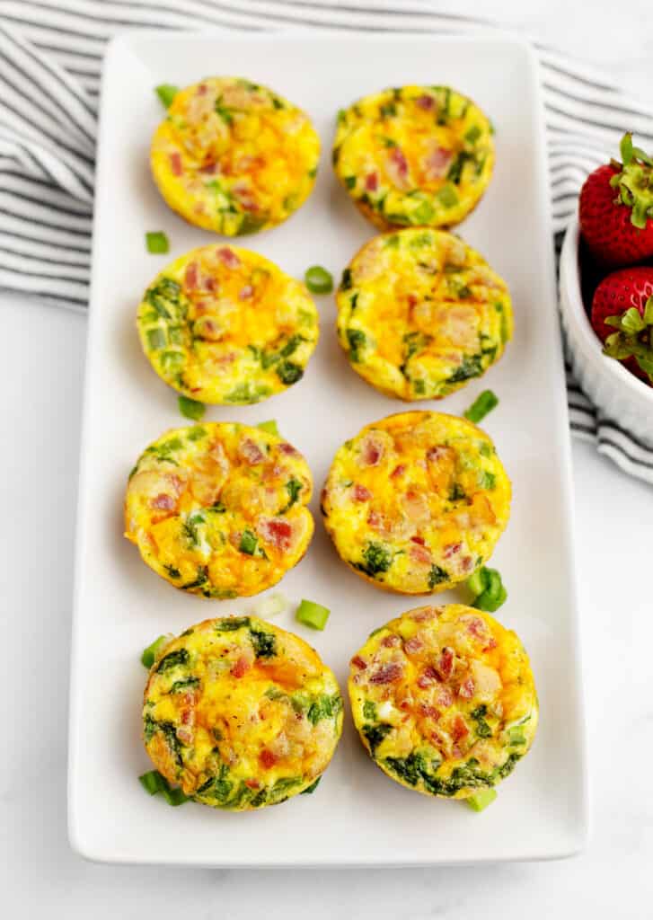 Egg Bites on White Platter