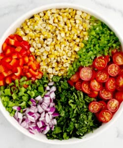 Bowl of Chopped Fresh Vegetables