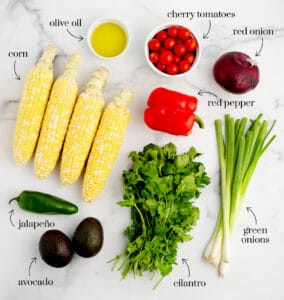 Ingredients for Street Corn Salad