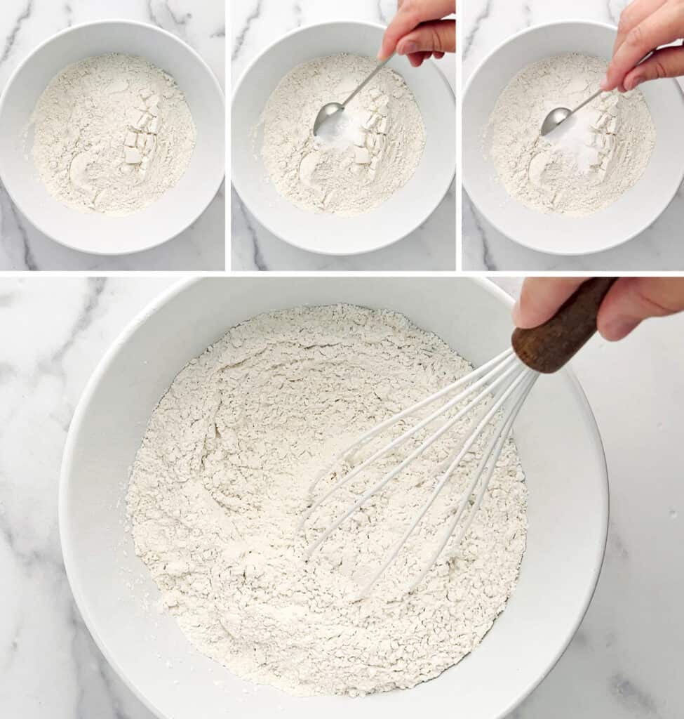 Mix Flour Salt and Baking Soda in Bowl