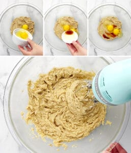 Add Eggs and Vanilla to Mixture in Bowl