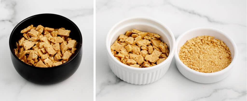 Bowls of Graham Cracker Crumbs