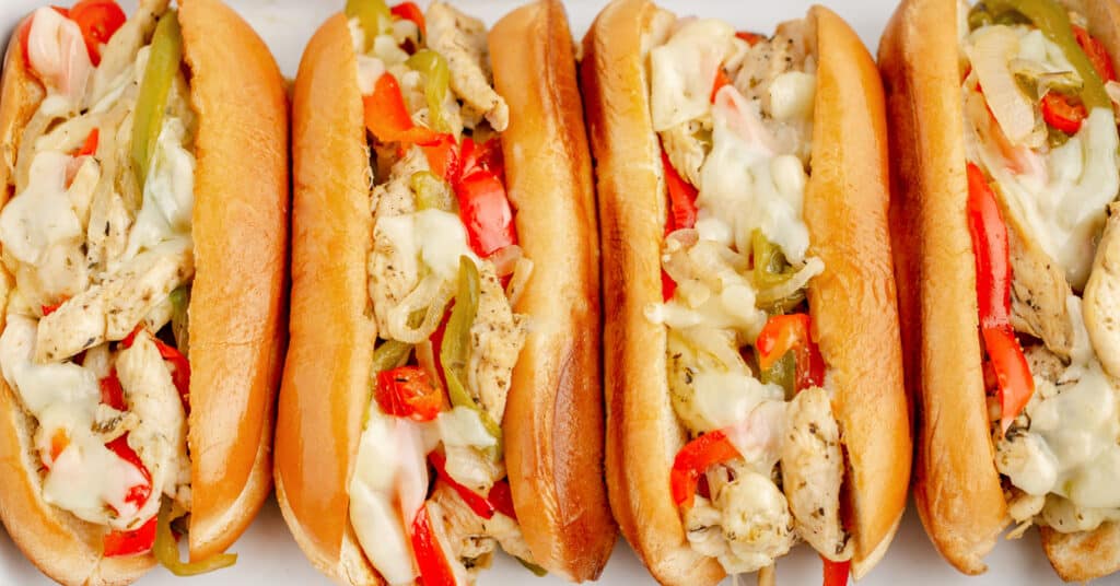 Chicken Cheesesteak Sandwiches Header