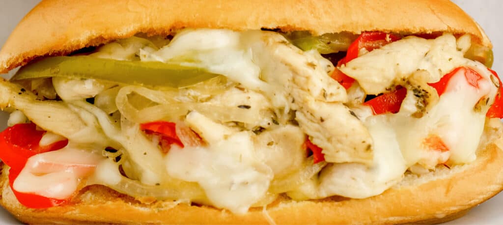 Closeup of Chicken Cheesesteak