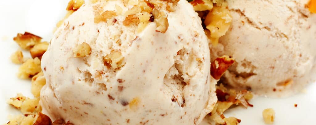 Chopped Nuts on Ice Cream