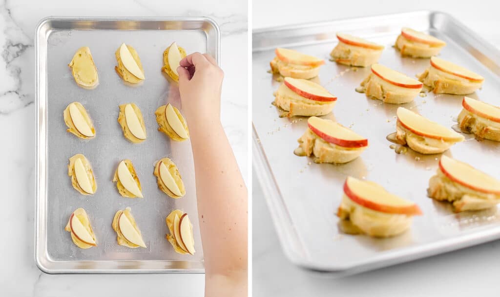 Topping Crostini with Apple Slices