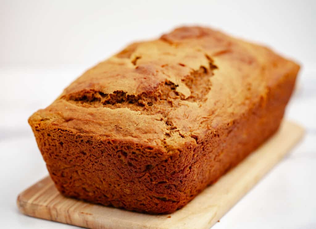 Easy Pumpkin Bread on Wooden Cutting Board