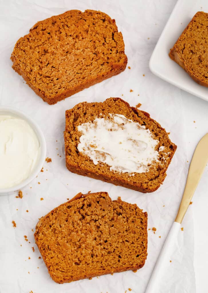 Pumpkin Bread Spread with Butter