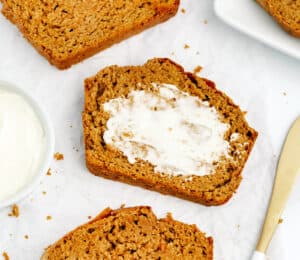 Pumpkin Bread Spread with Butter
