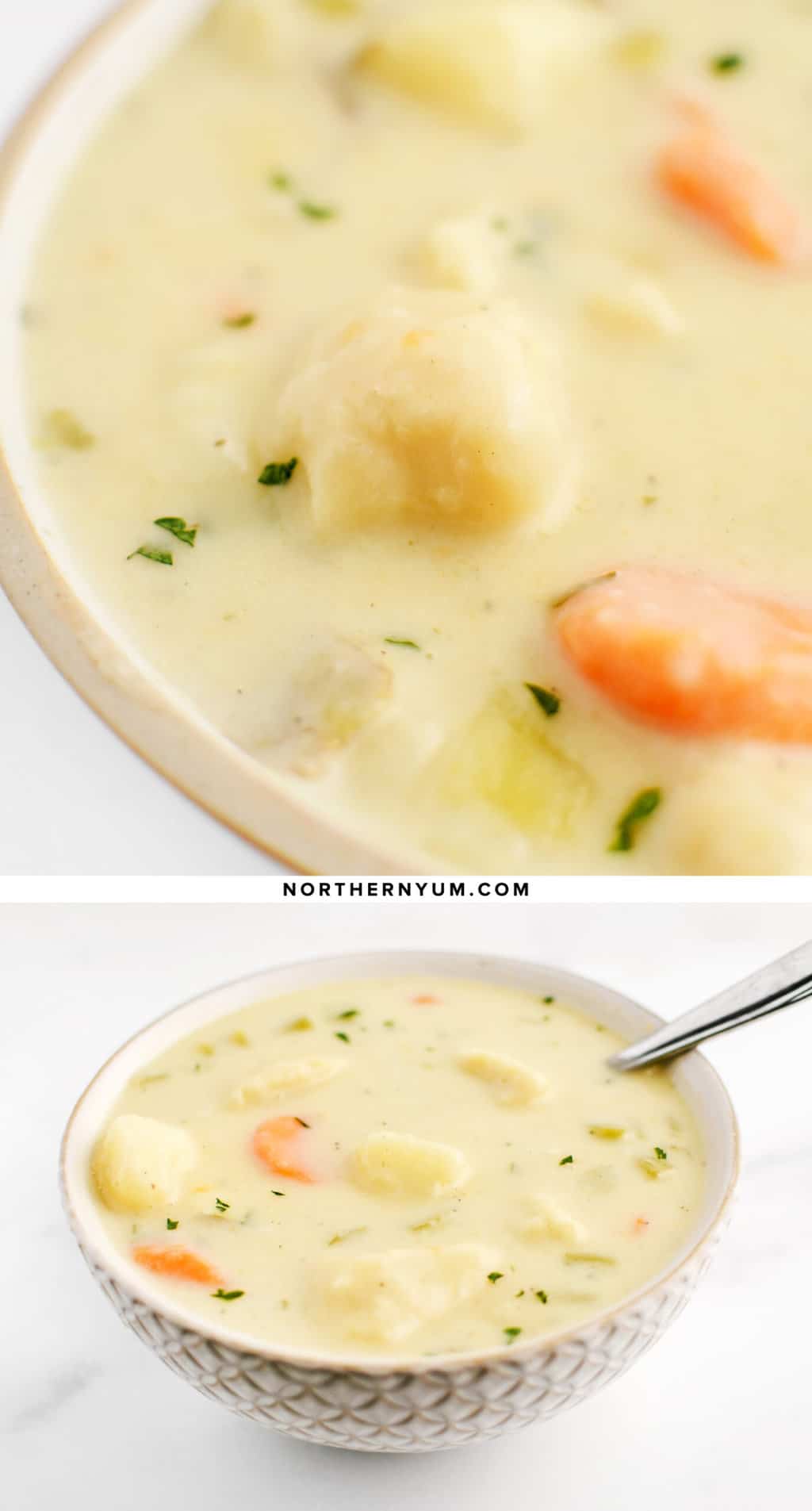 Homemade Knoephla Soup (Potato & Dumpling Soup So Easy!)
