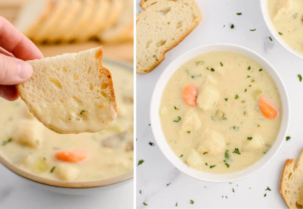 Bread Dipped Into Soup