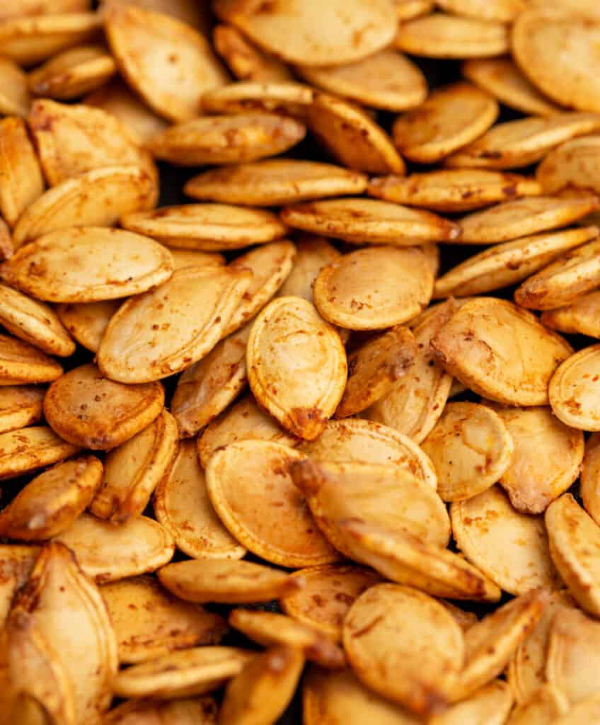 Roasted Pumpkin Seeds Closeup