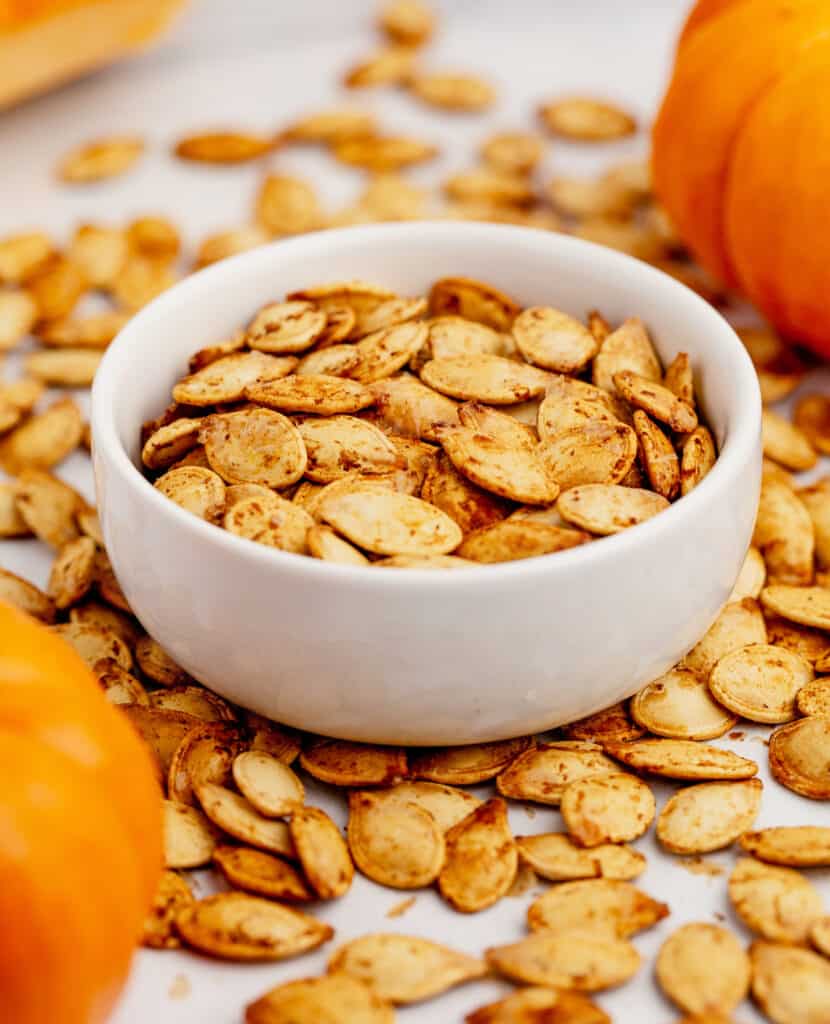 Bowl of Roasted Pumpkin Seeds