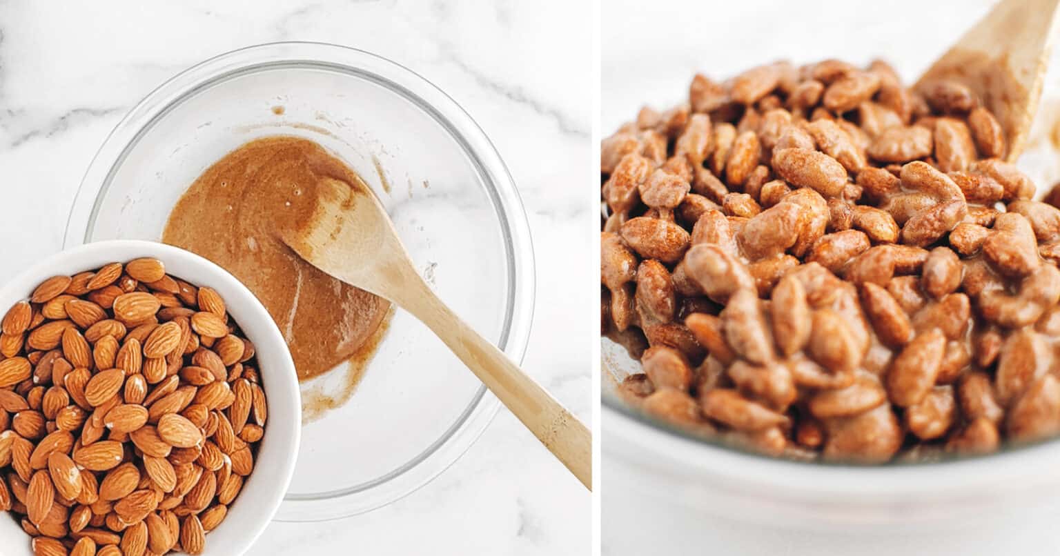 Cinnamon Sugar Roasted Almonds (Easy Candied Almonds!)