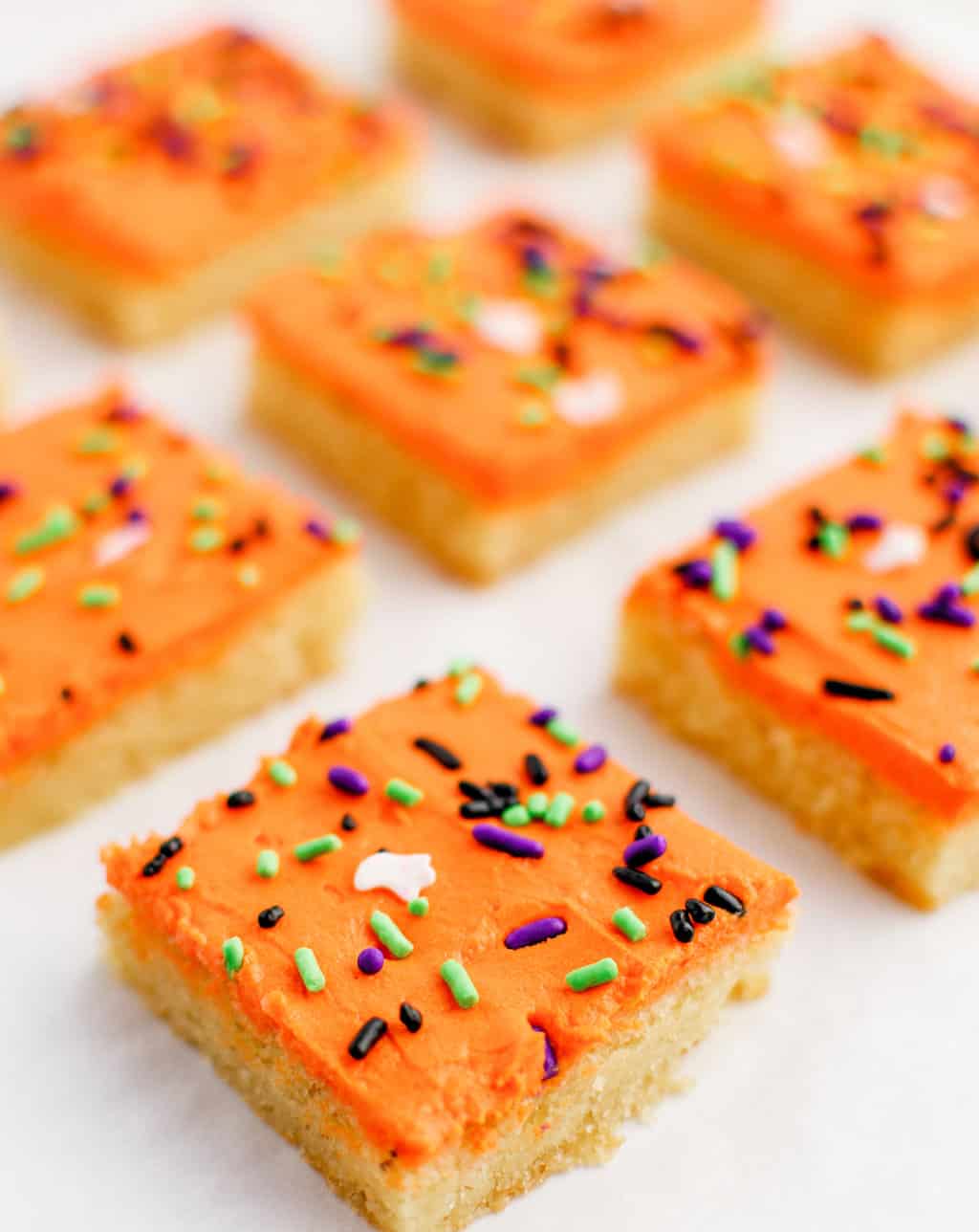 Halloween Frosted Sugar Cookie Bars (Easier Than CutOuts!)