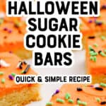 Halloween Frosted Sugar Cookie Bars Pin 1