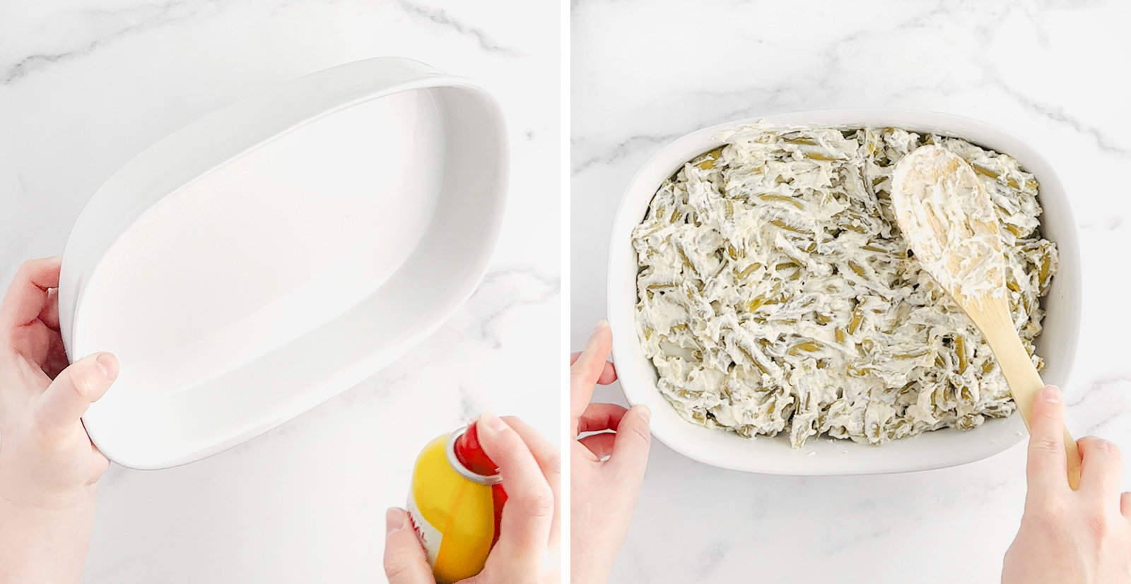 Cheesy Green Bean Casserole (Swiss Cheese & Fried Onions)