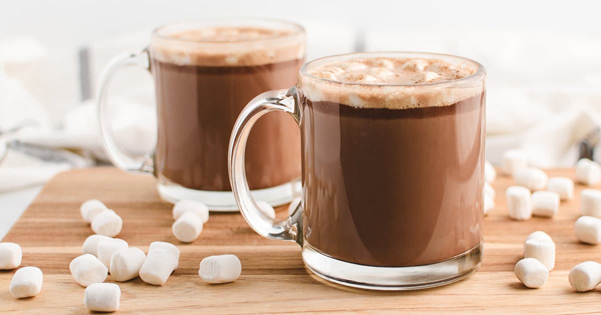 Hot chocolate glass discount