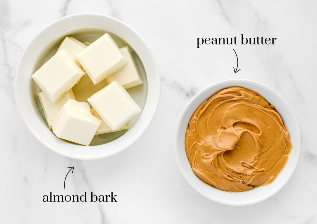 Ingredients for Peanut Butter Fudge, Almond Bark and Peanut Butter