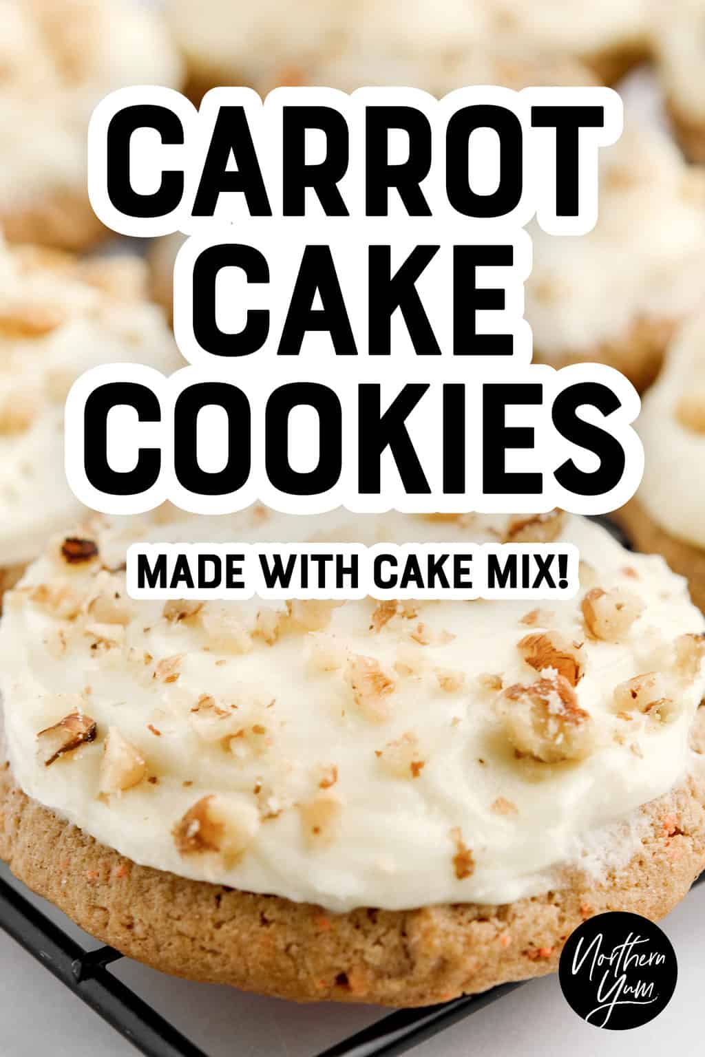 Carrot Cake Cookies From Cake Mix - 3 Ingredient Cookie Dough!