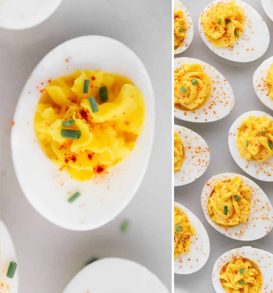 Garnishes Added to Deviled Eggs