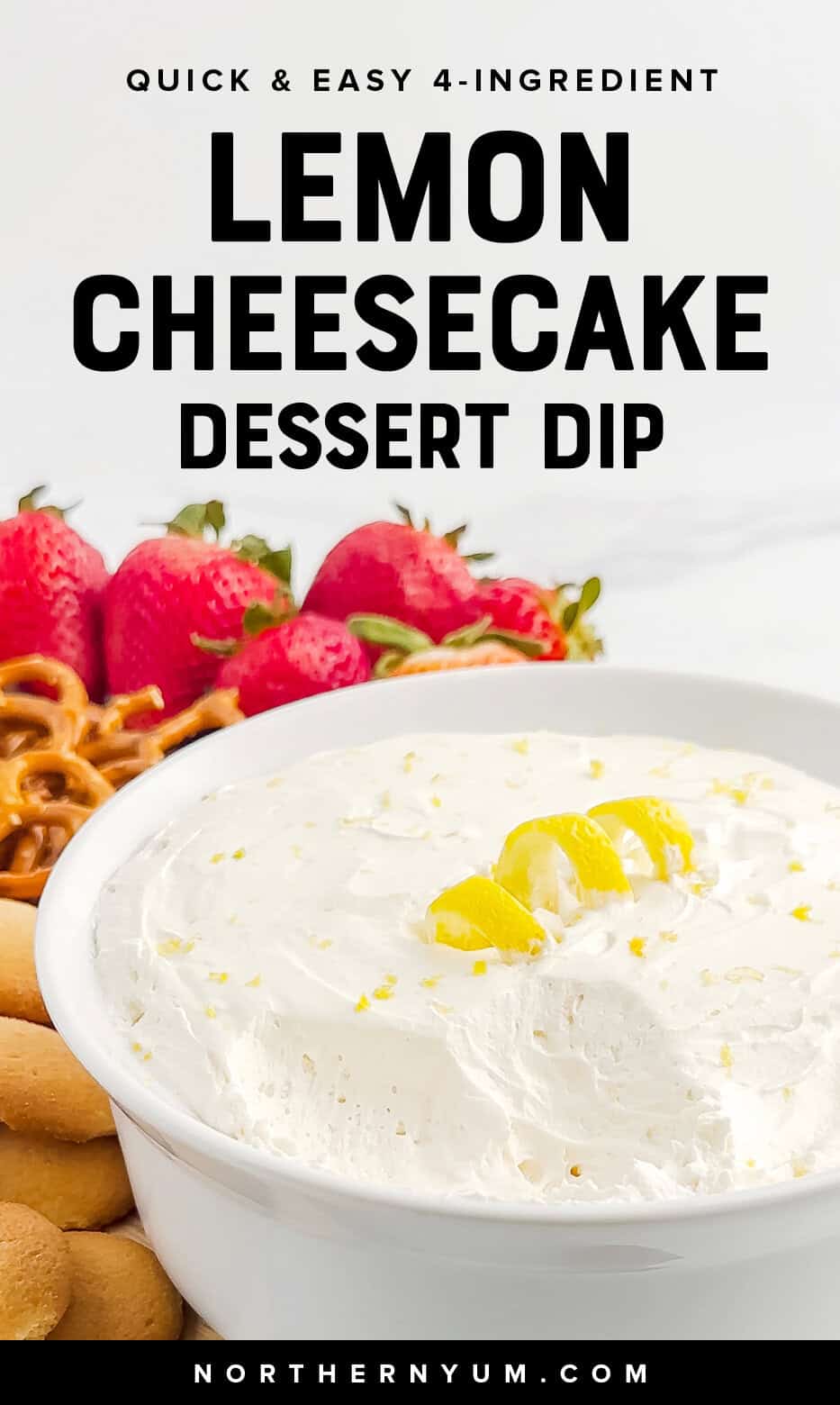 Lemon Cheesecake Dip (4 Ingredients, So Easy!)