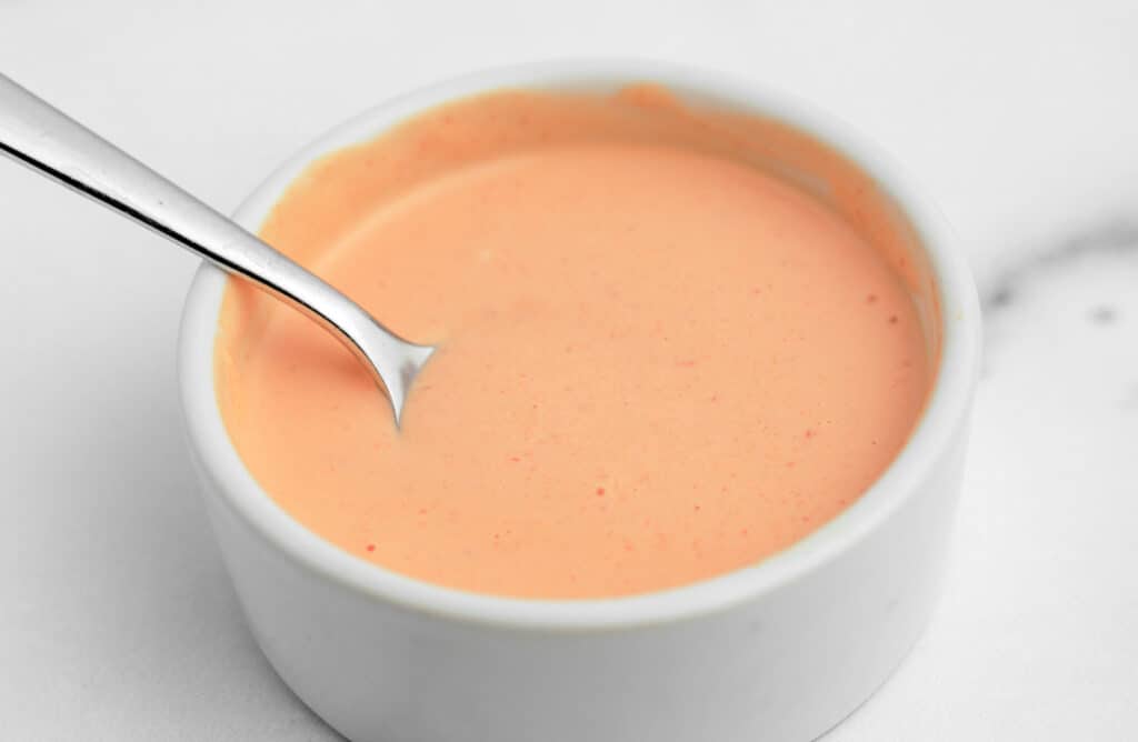 Spicy Mayo Sauce in Bowl