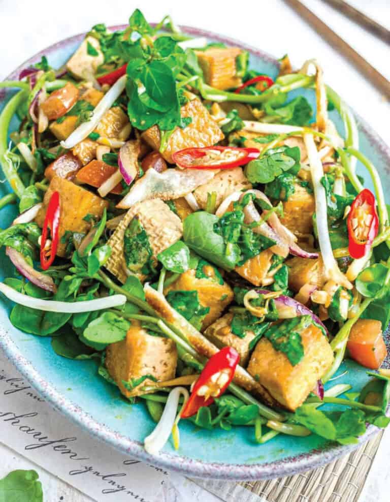 Tofu Watercress Salad