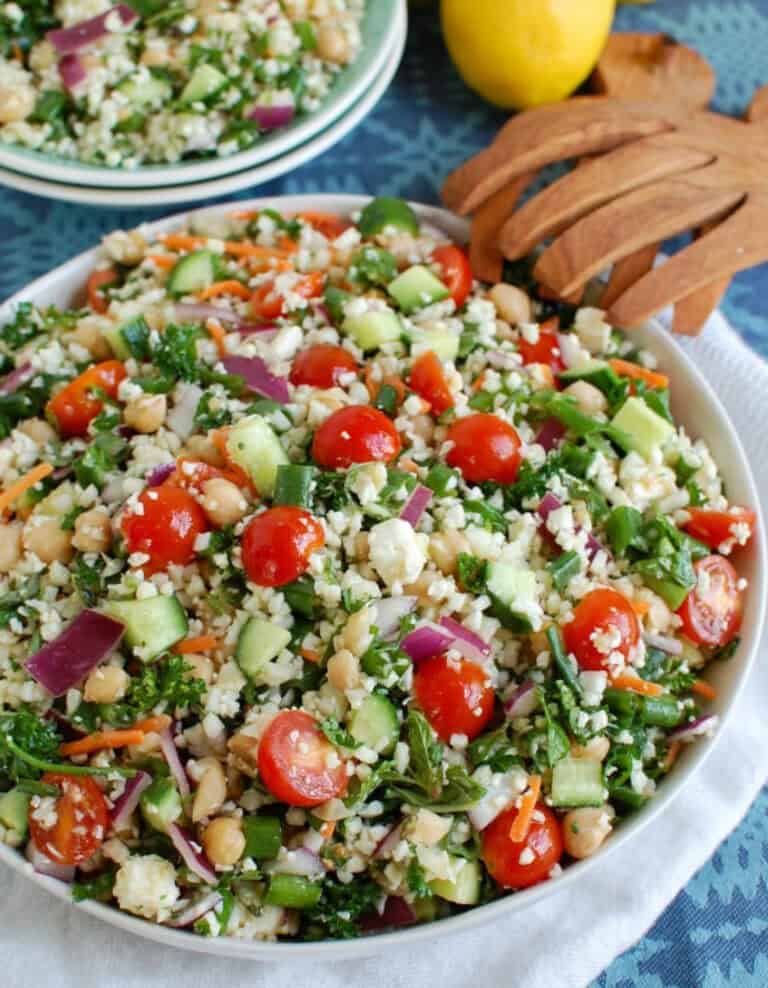 Mediterranean Chickpea Cauliflower Salad