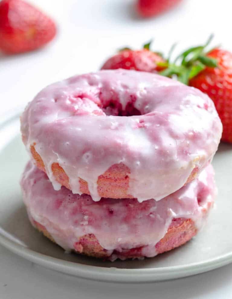 Strawberry Cake Donuts