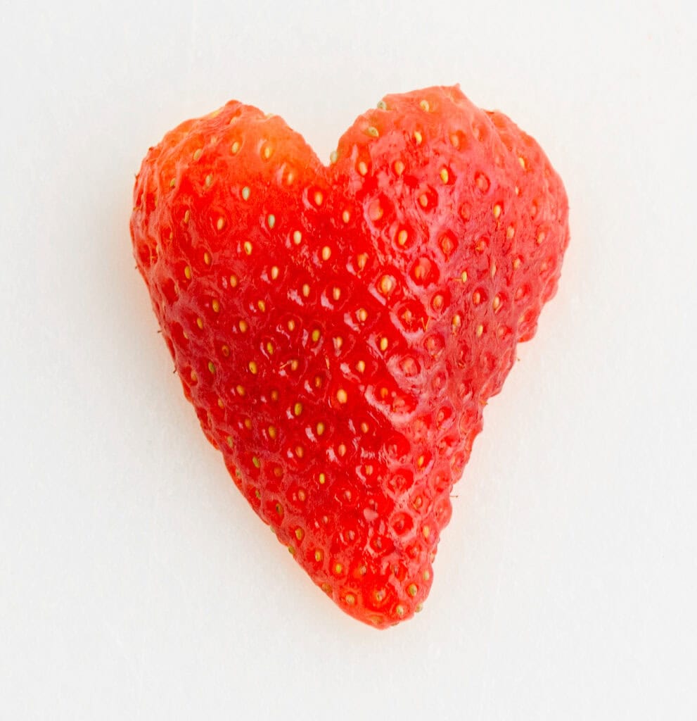 Finished Strawberry Heart
