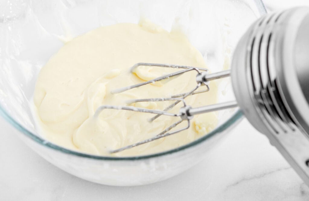 Mix Filling Ingredients in Bowl with Electric Mixer