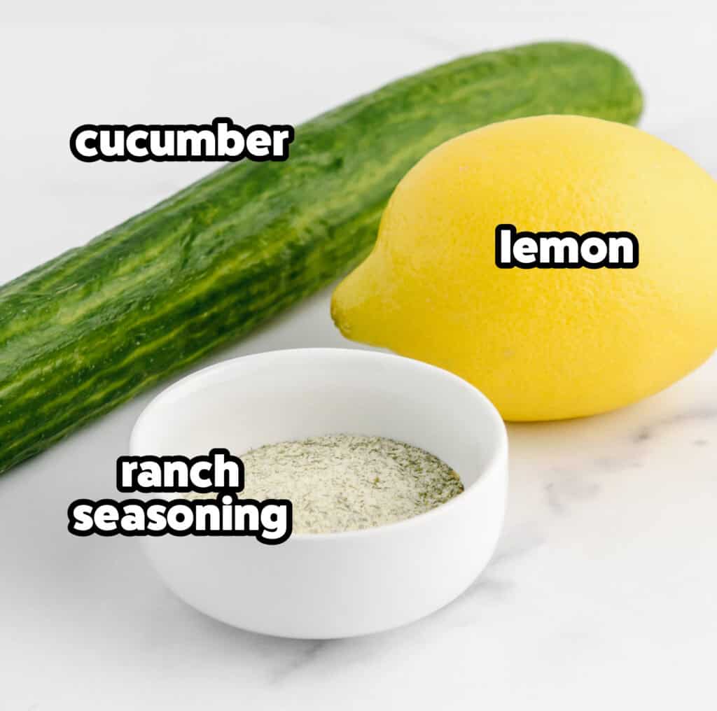 Ingredients for Ranch Cucumber Chips
